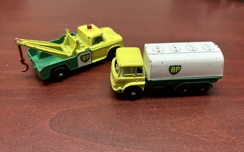 Vintage 1960’s Matchbox Trucks #25 BP Petrol Gasoline Tanker #13 Dodge Wreck Tow - Picture 4 of 8
