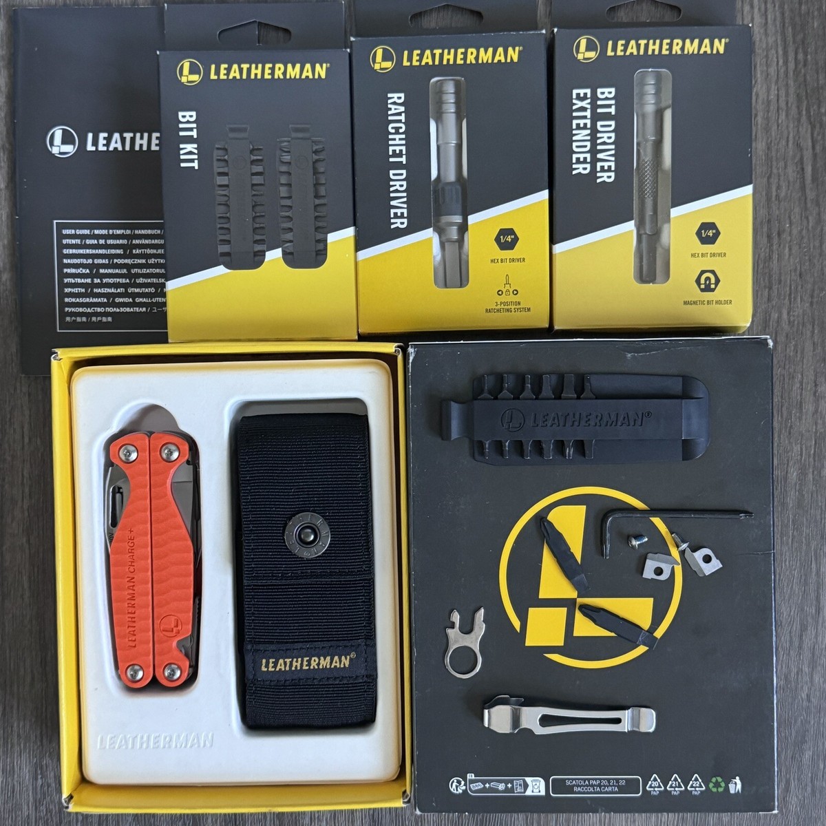 Leatherman Charge G10 ORANGE bundle/Set w/Bit Kit Ratchet