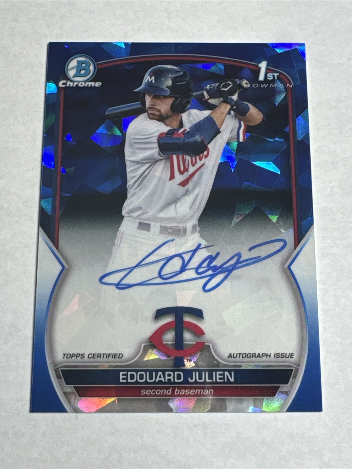 2023 1st Bowman Chrome Sapphire Edouard Julien Auto Autograph RC SP Twins