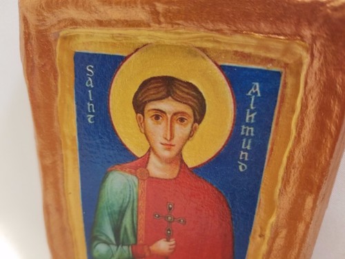 Saint Alkmund Ealhmund Alhmund Alchmund of Derby Church Icon Art on Wood - Picture 3 of 8