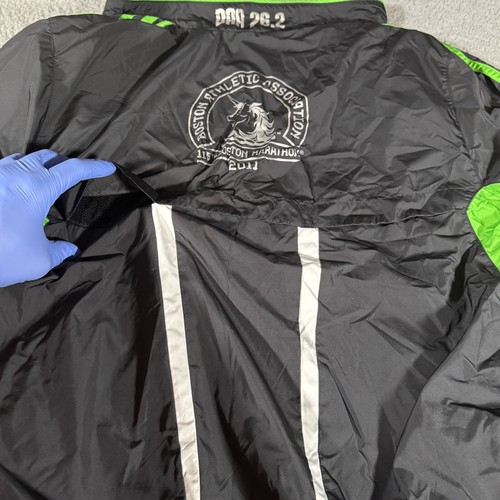 Adidas Long Sleeve Jacket Supernova Black Green Men's Large Mens Color Block Zip - Picture 15 of 24