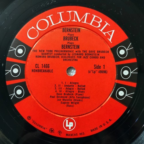 Berstein Plays Brubeck Plays Bernstein. Vinyl LP. - Picture 3 of 4