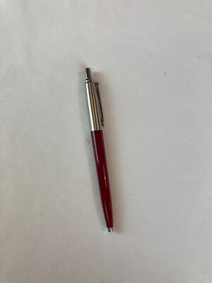 Vintage Parker Jotter Ballpoint Pen   Burgundy/Steel USA Pre-1973 Brass Threads