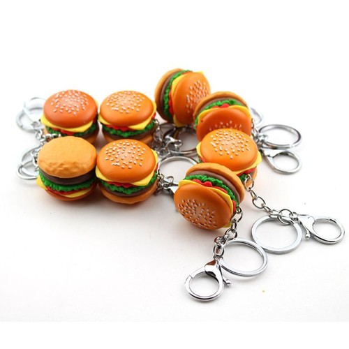 for Creative Simulation Hamburger Keychain Burger Pendant Gift for Cust - Picture 7 of 8