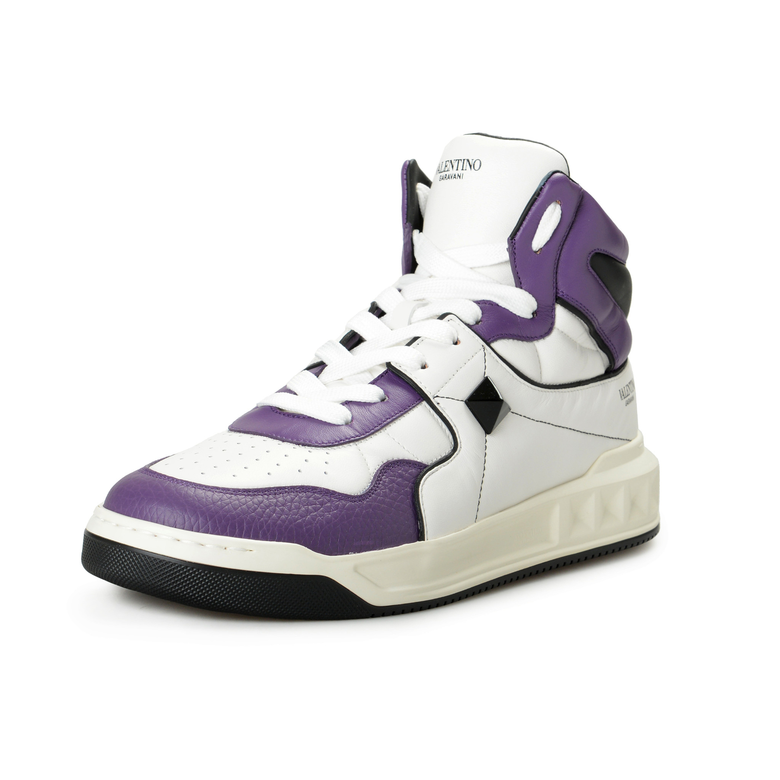 Valentino Garavani Мужские модные кроссовки из кожи средней длины с одной заклепкой от Valentino Garavani 105090₽