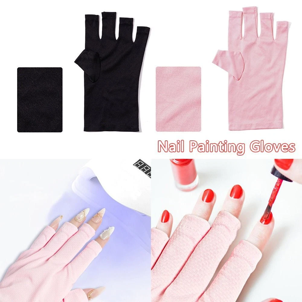 Manicure Nail Art Glove Protect Mittens Anti Uv Rays Nail Painting Gloves
