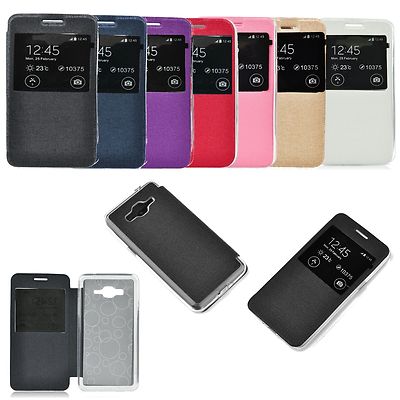^ S-view FLIP Tasche für Verschiedene Handy Case Leder-Imitat Etui Cover LD