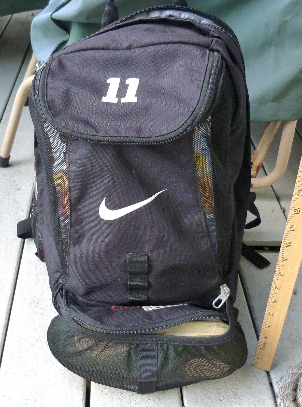 Nike Black Backpack RN#56323 Crossfire Select 4 pockets 100%