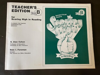 Vintage UNUSED 1978  Teacher's Edition  Scoring High in Reading Book B  Random H