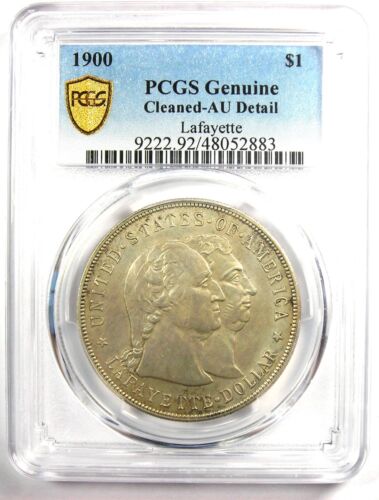 1900 Lafayette Silver Dollar $1 Coin - Certified PCGS AU Details - Rare Type! - Picture 2 of 4