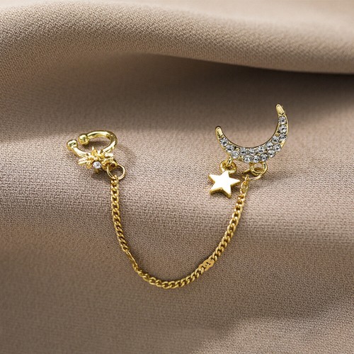 Non Piercing Ear Cuff Ear Bone Clip Rhinestone Ear Cuff Ear Hook - Picture 4 of 10