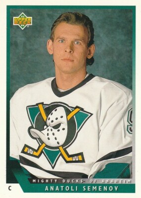 Upper Deck 1993 NHL Card Mighty Ducks of Anaheim #46 Anatoli Semenov 