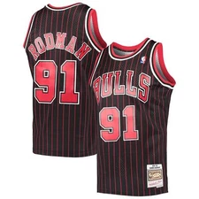 Dennis Rodman Hardwood Classics Swingman Jersey - Black