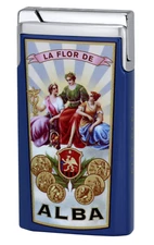 Elie Bleu J-15, Blue Alba Jet Flame Torch Lighter,  EBJ1566, New In Box