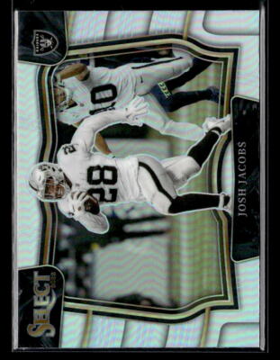 Josh Jacobs - 2022 Panini Select Silver Prizm Holo Field Level #480 Raiders
