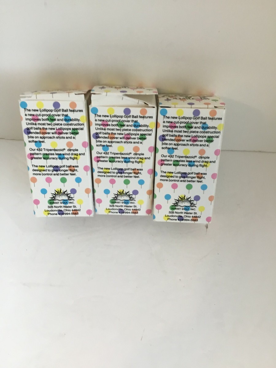 Sunset Golf Inc. Lollipop Pastels Golf Balls 2 Pink, 2 Yellow, 2