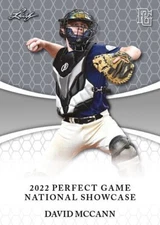 DAVID MCCANN 2022 LEAF PERFECT GAME "1ST EVER PRINTED" ROOKIE CARD!