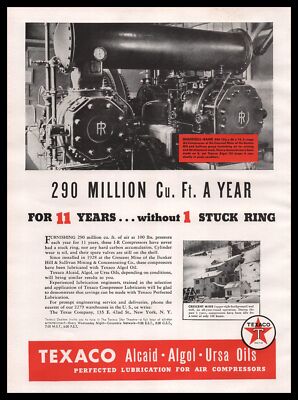 1939 Crescent Mine Photo Bunker Bunker HIll & Sullivan Texaco Algol Oil Print Ad