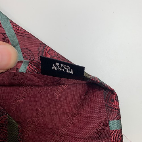 YSL Yves Saint Laurent Striped Paisley Red Tie 4 x 55 - Picture 5 of 8