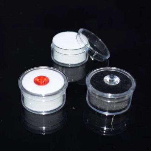 Caja de almacenamiento de gemas de perlas redondas de 3 cm 10 piezas estuche de embalaje de cuentas soporte de exhibición coleccionista - Imagen 1 de 8