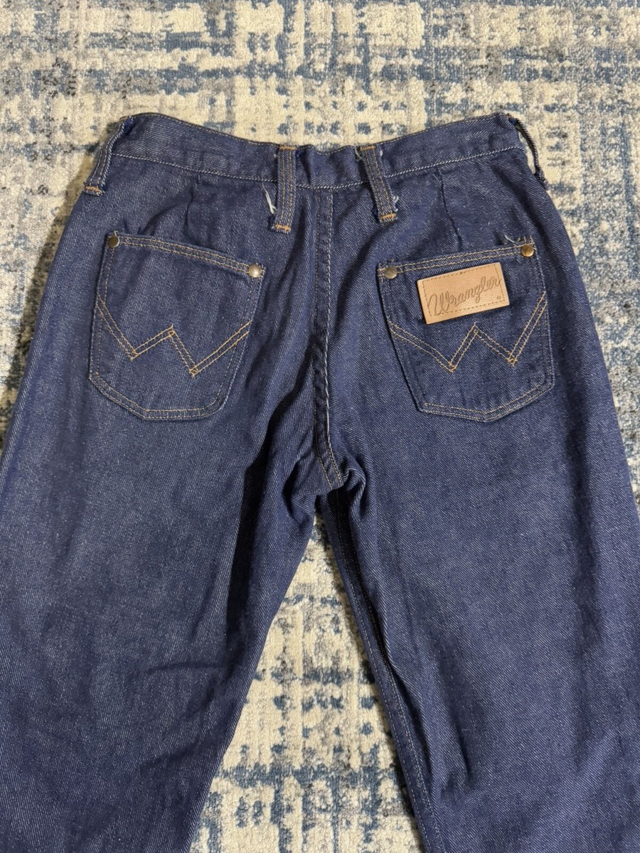 Vintage 60s DEADSTOCK Wrangler Flared Jeans Women's Size 7/8 Dark