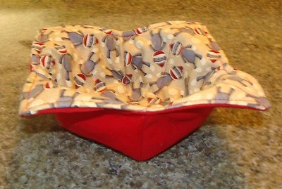 "HANDMADE" Microwave Bowl Holder Bowl Cozy Bowl Potholder Sock Monkey Bowl Cover Koozie
