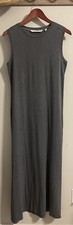 Victorias Secret Maxi Dress Lounge Sleeveless Charcoal Gray Cotton EUC Y2K Sz M
