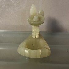 Ancien Cendrier en Onyx - Mexicain Sombrero Assis Contre Un Cactus