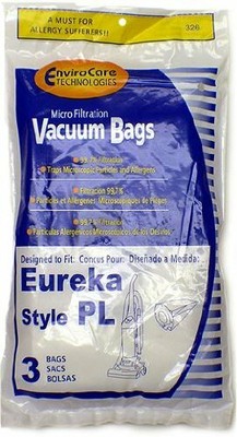 Eureka ''PL'' Upright Vacuum Bags - Generic - 3 pack