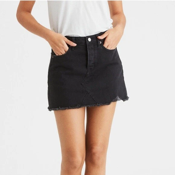 American eagle jean skirt discount