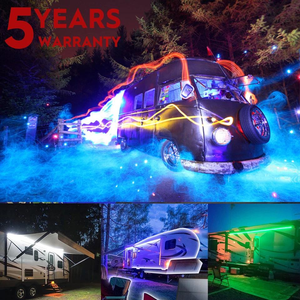 Waterproof Marine RGB color LED Strip Lights with Remote, Pontoon Boat Lights US - Image 2 of 4