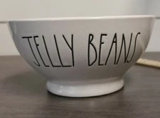 Rae Dunn Magenta JELLY BEANS Bowl LL Farmhouse Easter Yellow Inside