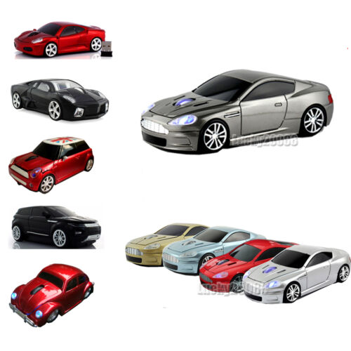 HOT Cordless 2.4Ghz Wireless Optical Car Mouse Laptop PC Game Mice +USB Receiver - Afbeelding 1 van 120