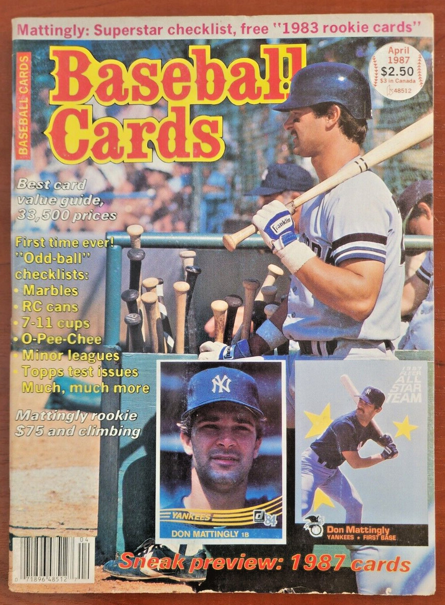 April 1987 Baseball Cards Magazine-Don Mattingly - NY Yankees-w/replica  cards | eBay