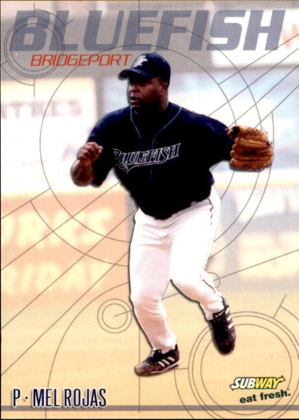 Tarjeta Bridgeport Bluefish Choice #24 2004 Mel Rojas Coral Springs Florida FL