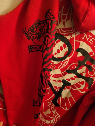 ED Hardy Hoodie Tattoo Flaming Tiger Mens Brand New with Tag Red - Picture 6 of 6
