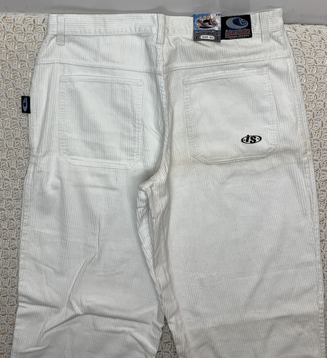 Vtg Interstate Baggy Wide Leg white Pants 44 aprx 42x32 Vtg Interstate Baggy Wide Leg white Pants 44 aprx 42x32