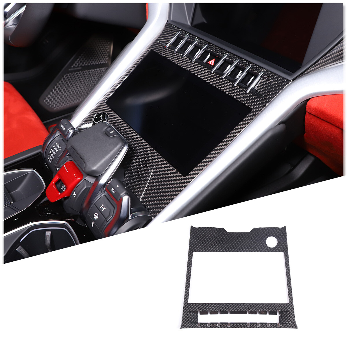 Real Carbon Center Control Air Condition Panel Cover For Lamborghini URUS 18-21