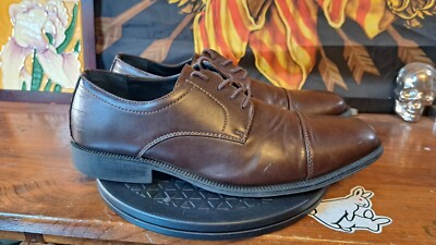 Alfani Dress Shoes Men\'s 10M Tan Leather Lace Up Casual Oxford Style Work Office s-l400.jpg main image 3