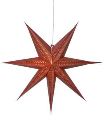 STAR ''Point''Papier Weihnachts Advents Christ Deko Stern Ø 60cm rot Lochmuster