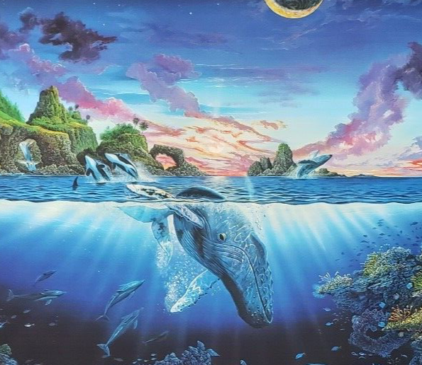 Robert Lyn Nelson Three Worlds HAND SIGNED Lithograph USA Marine