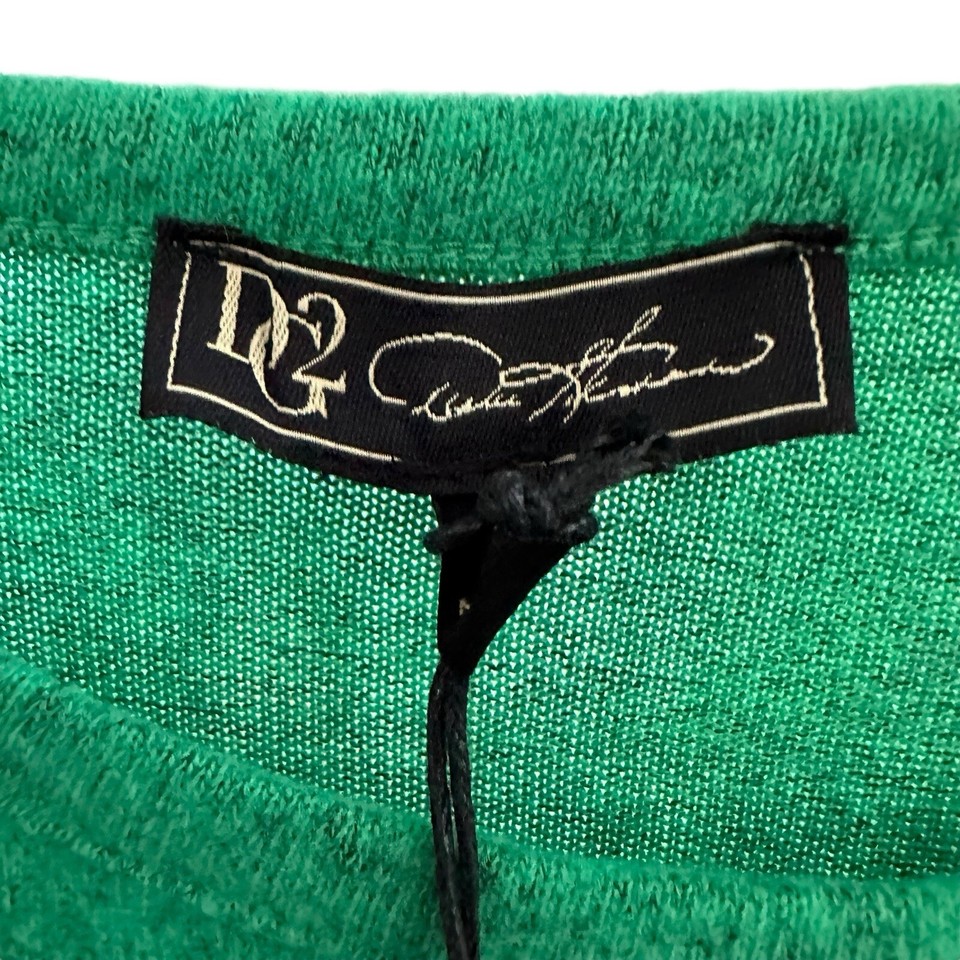 DG2 Diane Gilman Brushed Knit Side Snap Sweater Top 1X Heather Green