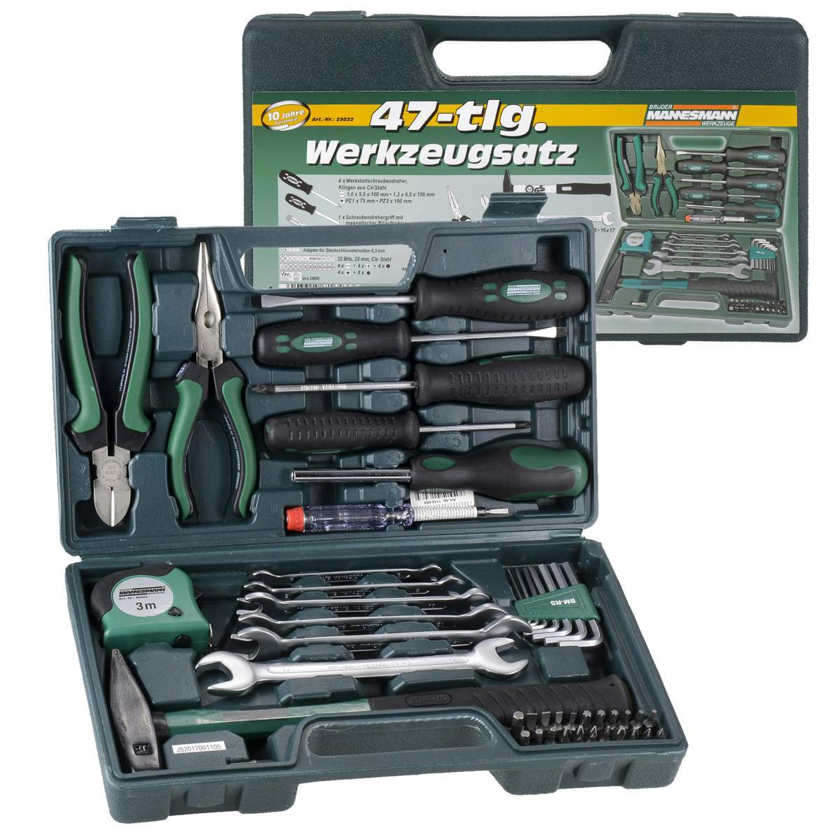 Set Herramientas Mannesmann 47-teilig Cofre Herramientas Caja de Herramientas Set Herramientas Mannesmann 47-teilig Cofre Herramientas Caja de Herramientas