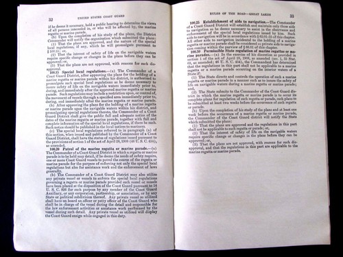 U.S. Coast Guard Publication "Rules of the Road" Great Lakes, 1959, 60 pages - Picture 4 of 4