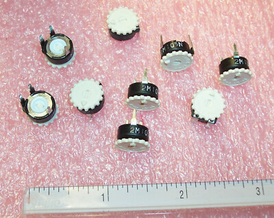 QTY (25) 2 Meg Ohm 10mm CARBON TRIMMER POTENTIOMETERS PT10YV10-205A3030 PIHER