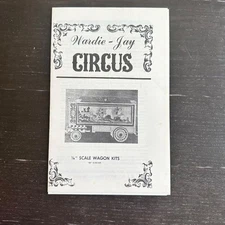 Wardie-Jay Circus Catalog for O Gauge Wagon Kits (Unbound)