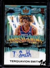 2023-24 Panini Court Kings Terquavion Smith Fresh Paint RC Amber Auto #/75 76ers