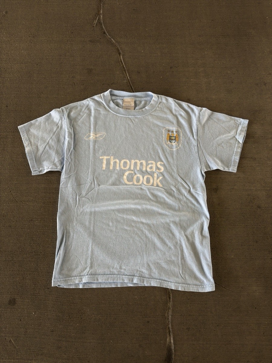 Crazy Vintage Manchester City Y2K Soccer Reebok T Shirt RARE
