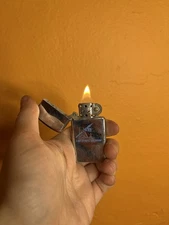 Vintage 1970 A Car Broach Co East Detroit Mirrored Zippo Lighter