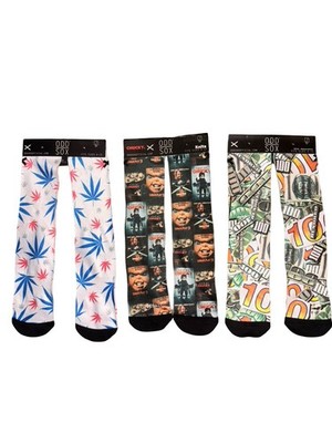 Odd Sox Chucky Weed Money Crew Socks Lot 3 Men 6-13 Graphic NWT
